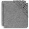 Jollein 2550-503-00094 - Fodera per fasciatoio, in spugna, 50 x 70 cm, colore: grigio tortora (confezione da 2)