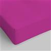 Italian Bed Linen Lenzuolo Sotto MAX COLOR con Angoli Elasticizzati da 25 cm Letto Piazza e Mezza 120x200 cm, 100% Cotone Made in Italy - Tinta Unita FUCSIA