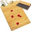 SereneLife Tappeto Bagno in Bambù Impermeabile Pieghevole, Tappeto Doccia Antiscivolo in Legno Naturale Resistente anche per Cucina e Piscina