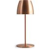 H&H New York Lampada LED in Metallo Colore Rame, 12x30hcm, Ricaricabile, Accensione Touch
