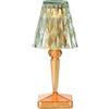 Kartell Battery Lampada da tavolo a batteria, H 30 cm, Menta/Arancio