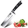 SHAN ZU Coltello da Cucina 16.5cm Giapponese Nakiri Coltelli per Verdure Professionali Coltelli da Chef Acciaio Inossidabile Tedesco Affilata Coltello Multiuso con Manico in legno di Pakkawood