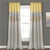 Lush Decor Night Sky - Tenda per finestra a pannello singolo, 1122 x 241 cm (l x L), con paillettes, design scintillante e a blocchi di colore, lunga, per camera da letto e soggiorno, giallo e grigio