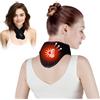 CJBIN Cuscino termico per collo, cuscinetti termici per alleviare il dolore al collo e alle spalle, scaldacollo USB per dolore, con 3 livelli di calore e massaggio, cuscinetto elettrico per collo e