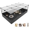 Aystkniet Gabbia per Conigli Aystkniet, 122 cm x 60 cm x 40 cm Recinto per Porcellini D'India con Copertura Superiore e Fondo Impermeabile, Spazio per Piccoli Animali Come Criceti, Tartarughe, Ricci