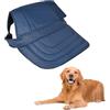 DEARBAG Berretto da Baseball per Cani Traspirante, Cappello da Sole Estivo per Gatti Regolabile, Cappello Sportivo per Cani con Fori per Orecchie, Visiera Estiva per Attività All'aperto(Blu Navy, XL)