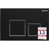 FEINER Piastra per WC [nero opaco/cromato] - compatibile con Geberit Sigma Series e elemento a parete UP300/UP320 - risciacquo a 2 quantità - non compatibile con Delta, Omega, Basic, BP
