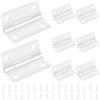 Bolatus Set di 8 cerniere pieghevoli in acciaio inox, 50 x 39 mm, per porte in legno, armadi, finestre, porte, con 32 viti, colore: bianco