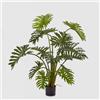 EDG Enzo De Gasperi Pianta Artificiale Filodendro con Vaso 135cm 13 Foglie Verde