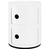 KARTELL Componibili Recycled Bianco Opaco 40x32cm Contenitore 2 Cassetti