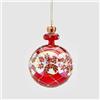EDG Addobbo Sfera Pallina di Natale Decorazione Albero 13cm Vetro