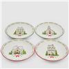 EDG Enzo De Gasperi Piatti Dessert Christmas Set 4 Pezzi 15cm Porcellana Tavola di Natale