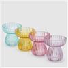 EDG Enzo De Gasperi Vaso Righe Biforma 15,5x15cm Vetro Lilla