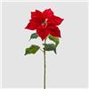EDG Enzo De Gasperi Stella di Natale Ramo con Foglie 70x25cm Rosso