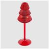 EDG Enzo De Gasperi Portacandela Pino Calice 25x8cm Rosso Vetro