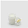EDG Enzo De Gasperi Candela Profumata Natalizia Fiocco 11x7cm Vasetto in Ceramica Bianco