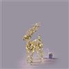 EDG Enzo De Gasperi Decorazione Natalizia Luminosa Renna Intreccio 40 Microled 37x25cm Oro