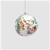 EDG Enzo De Gasperi Addobbo Pallina Sfera di Natale Pupazzo di Neve 11cm Vetro