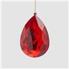 EDG Enzo De Gasperi Decorazione Natalizia Addobbo Diamante Goccia 15x10cm Rosso