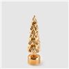 EDG Enzo De Gasperi Decorazione Natalizia Pino Twist con Musica Movimento e Led 35x9,5cm Oro Vetro