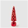 EDG Enzo De Gasperi Decorazione Natalizia Pino Twist con Musica Movimento e Led 35x9,5cm Rosso Vetro