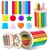 Leesenn Giochi Montessori per Bambini, Gioco di Abbinamento di Colori e Forme con Borsa, 3 in 1 attività in Legno Colorato E Gioco per Lo Sviluppo, Giochi Legno Bambini 1 2 3 4 5 6 Anno