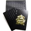 YIMINGOUFEI Carte da Gioco Nere Impermeabili, 54 Carte Olografiche