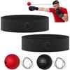Mikiuly Palla da Boxe Riflessa,Reflex Ball da Boxe,Reflex Ball Set,2 React Reflex Ball Plus 2 Fasce Regolabili,Attrezzatura da Boxe Palla,Ideale per Boxe,Velocità di Reazione e Coordinazione Occhio-Mano.