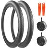 MEGHNA Pneumatici da bicicletta da 26 x 2,35 pollici e 2 leve per pneumatici, per uso quotidiano e mountain bike, per bilancio bambini, BMX, mountain bike, cruiser