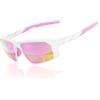 gesruny ㅤ Occhiali da sole sportivi polarizzati uomo donna - occhiali da ciclismo TR90 Unbreakable Frame con protezione UV402 - ideali per ciclismo, corsa, golf, pesca e attività all'aperto, rosa