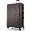 Suitline - Valigia Trolley rigido grande ABS TSA 4 ruote, 85 cm, 160 litres, Titanio