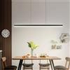 DXYD Isola di cucina ha condotto la luce del pendente, lampada da cucina moderna dimmerabile lampadari lineari del soffitto per sopra il tavolo da pranzo, camere da letto (nero, 150cm)