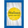 Wallazz Cornice Portafoto in Legno Pregiato - Made in Italy - Vetro Sintetico Infrangibile Crilex - Disponibile in Diverse Varianti - Design Italiano e Qualità Artigianale, 15x20cm Azzurro