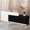 CCUKTFN Bancone Reception, Banco Reception con Cassetto e Ripiani Aperti, Banconi Reception da 100-180 cm, Moderno per Ufficio, Adatto per Saloni, Yffici, Hall, Negozi al Ddettaglio