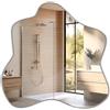 Tulup Specchio 48,3x47,9 cm Forma Irregolare Senza Cornice Asimmetrico Bordo Ondulato Montaggio da Parete Stile Loft Moderno Design per Soggiorno, Bagno, Camera da Letto, il Corridoio Organico