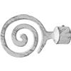 HOME ZEN HOUSEHOLD LINEN Bastone per Tenda Estensibile in Metallo, 120-210 cm o 160-300 cm, Design Moderno con Anelli, Montaggio Facile (Spirale white silver, 160-300 cm)