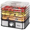 ARDES | AR1K15 Essiccatore Alimentare per Frutta Verdura Funghi Disidratazione Rapida - 5 Ripiani Lavabili, Temperatura Regolabile, 245 W, Plastica