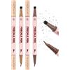 Erinde 2 in 1 Penna Lentiggini Finte Doppia Punta & Timbro Lentiggini, Resistente all'Acqua e di Lunga Durata, con Punta Precisa a 15°, Penna Freckle Liquida Naturale e Realistica #01+03