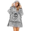Yutdeng Felpe Donna con Cappuccio Oversize Blanket Hoodie Super Confortevole Felpa con Coperta Sherpa Fleece Jumper con Tasca Grande Pigiama per Uomo e Donna