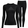 EIISSION Intimo Termico Donna Manica Lunga Invernali Maglia Leggins Pantaloni Termici Completo Sportivo Sci Tuta Intera Biancheria Termica Vestiti Sottomaglia Termiche L