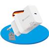 sonero caricatore USB-C, 1x porta USB-C da 30 watt, caricatore rapido GaN, alimentatore USB, caricatore per telefoni cellulari con rilevamento automatico della corrente di carica, bianco