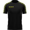 GIVOVA T-Shirt Poly Band Nero/Giallo Fluo Tg. XL