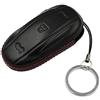 M.JVisun Vera Pelle Chiave Auto Protettiva Custodie Cover per Tesla Model X Intelligente Chiave Portachiavi - per Tesla Model X - Nero