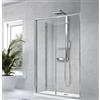 NOVELLINI Star 2.0 2P lato box doccia 1 anta scorrevole e 1 anta fissa in linea 96/102 codice prod: STA22P96-1B