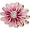 Feitery Floreale Margherita Charm Ciondoli Libellule Bracciale Regalo di San Valentino per la Moglie (Fiore di Margherita Rosa)