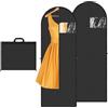 Nuangoo Copriabiti Antipolvere con Cernieram, Custodie per Abiti da Viaggio, Borsa Antipolvere per Abiti, Copri Abiti Pieghevole a Mano,180x60 cm, Nero (180x60cm-2PC)