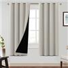 BellaHills Tende Oscuranti per Interni Tende Termiche per Soggiorno 2 Pezzi, Tenda Oscurante ad Anelli Tende Camera da Letto Moderne L140 x A175 cm, Pietra Pomice
