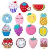 Sixfolo 15 Pezzi Magneti per Frigorifero Frutta e Dessert Cartoni Calamite Decorative da Frigo 3D Magneti Frigo in PVC Simpatici Magneti Decorativi per Frigoriferi, Lavagne Bianche