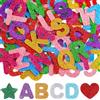 Noaxylic 215 Pezzi Lettere Adesive Gommapiuma, Lettere Adesive, Colorati Alfabetiere Stickers con Glitter, Eva Adesivi Alphabet Alfabeto, per Decorare le Pareti, Feste, Fare Artigianato