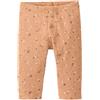People Wear Organic Leggings baby in cotone bio a costine - col. caramel fantasia